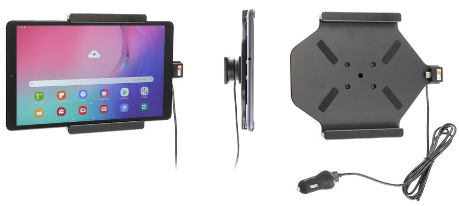 Brodit 721132 Aktiv hållare med kulled USB-kabel och cigg-adapter Samsung Galaxy Tab A 10.1 2019