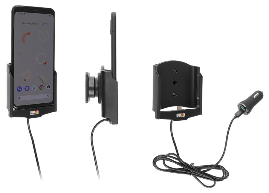 Brodit 721177 Active holder with tilt swivel USB cable and cig-plug adapter Google Pixel 4 XL