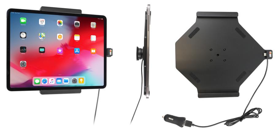 Brodit 721095 Active holder with tilt swivel USB cable and cig-plug adapter Apple iPad Pro 12.9 2018/2020