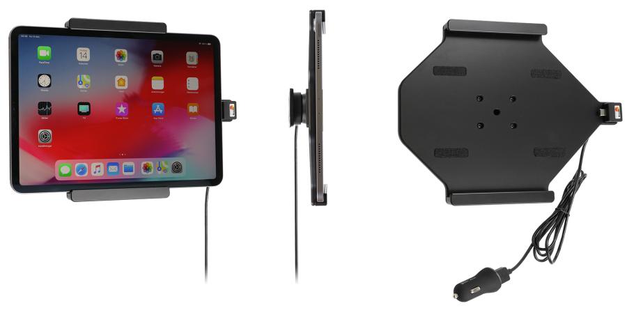 Brodit 721094 Aktiv hållare med kulled USB-kabel och cigg-adapter Apple iPad Pro 11 2018/2020
