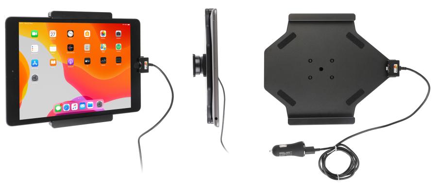 Brodit 721168 Aktiv hållare med kulled USB-kabel och cigg-adapter Apple iPad 10.2 7th Gen A2197/