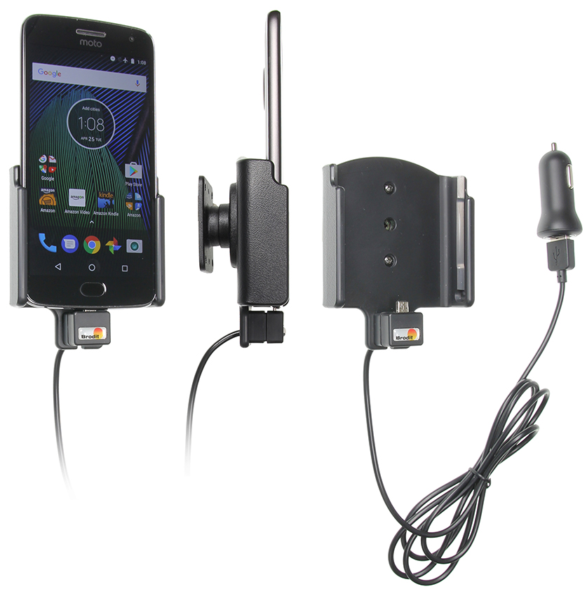 Brodit 521957 Active holder with tilt swivel cig-plug USB Motorola Moto G5 Plus