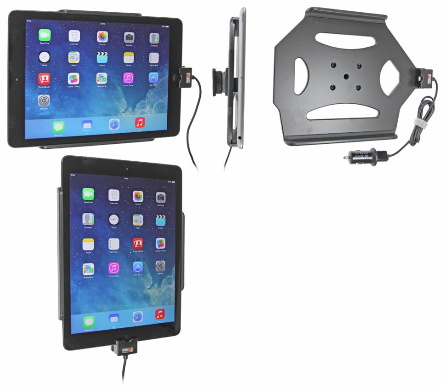 Brodit 521577 Active holder with tilt swivel cig-plug USB Apple iPad Air /9.7