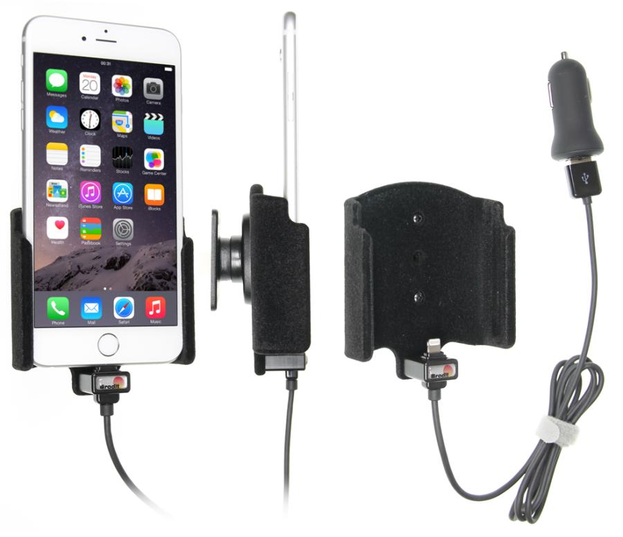 Brodit 521804 Active holder with tilt swivel cig-plug Apple iPhone 6S Plus Xs Max