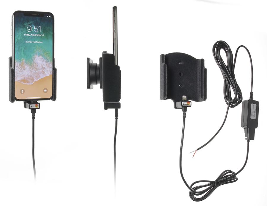 Brodit 527997 Aktiv hållare för fast installation QC 2.0 Apple iPhone X /Xs