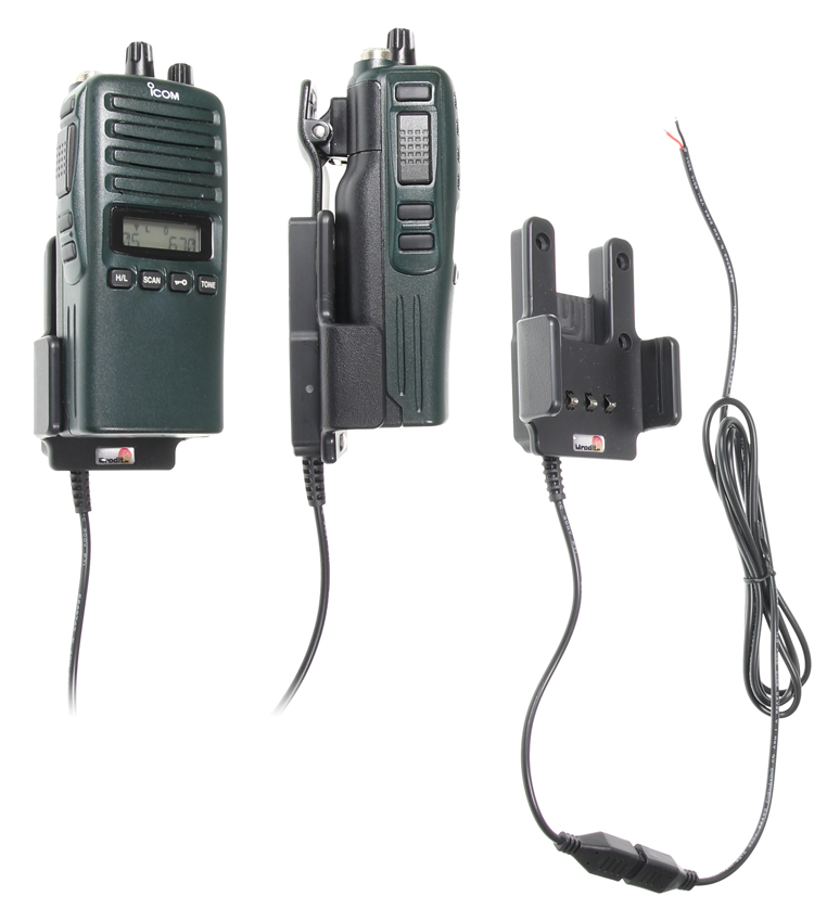 Brodit 532088 Aktiv hållare för fast installation ICOM IC-F15/F25/F3161/F34/F44GS/F44GT