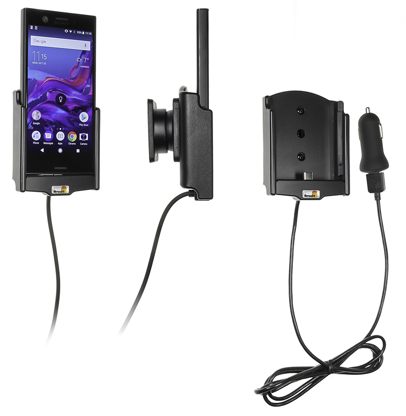 Brodit 721007 Active holder Huawei Honor 9 USB cable and cig-plug adapter