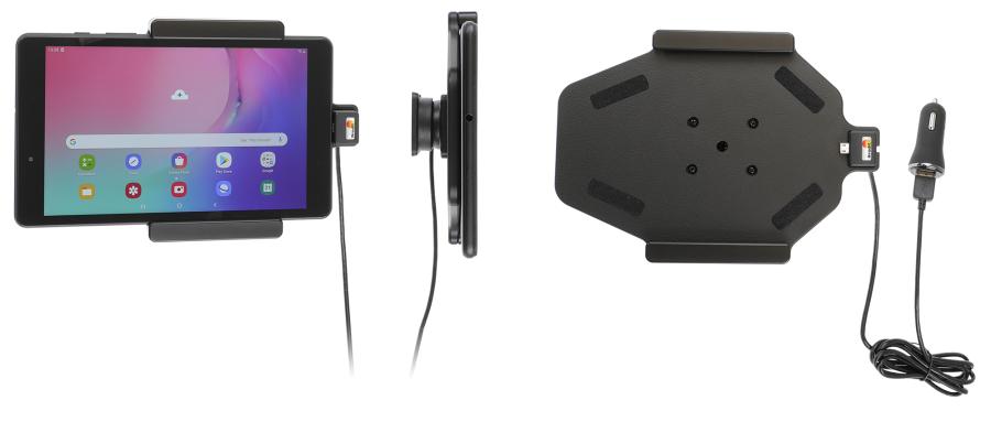 Brodit 721162 Akt holder with tilt swivel USB cable and cig-plug adapter Samsung Galaxy Tab A 8.0