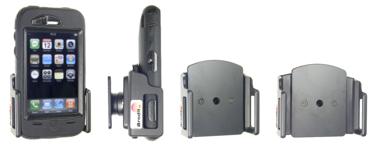 Phone holder, adjustable width 62–77 mm, thickness 12–16 mm, without charging – Brodit