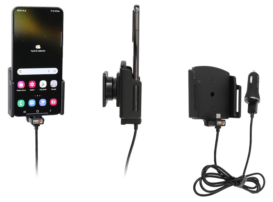 Brodit 721299 Aktiv hållare med USB-kabel och cigg-adapter
