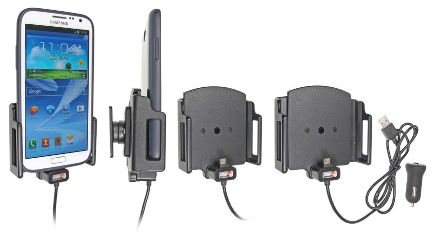 Brodit 521630 Aktiv hållare med USB-kabel och cigg-adapter