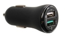Brodit 945010 Quick-connect cig-plug charger, 2 × USB, 12/24 V, 12/18 W, Qualcomm