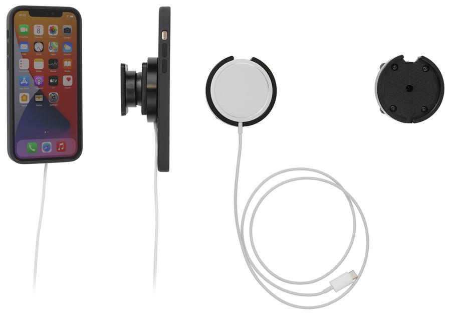 Brodit 216173 Charger mount with tilt swivel Apple MagSafe Apple iPhone 12/Mini/Pro/Pro Max