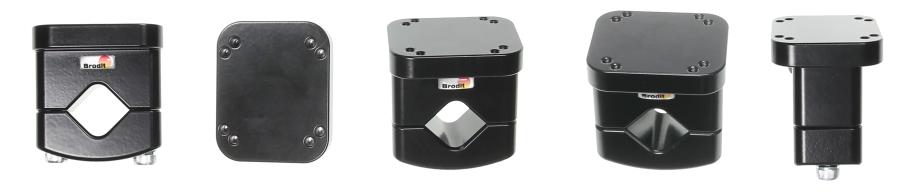 Putkikiinnike 18–25 mm putkelle, 55 × 45 mm asennuslevy – Brodit