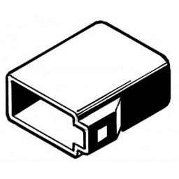 ISO female, speaker section, brown (ISO terminals 554051)