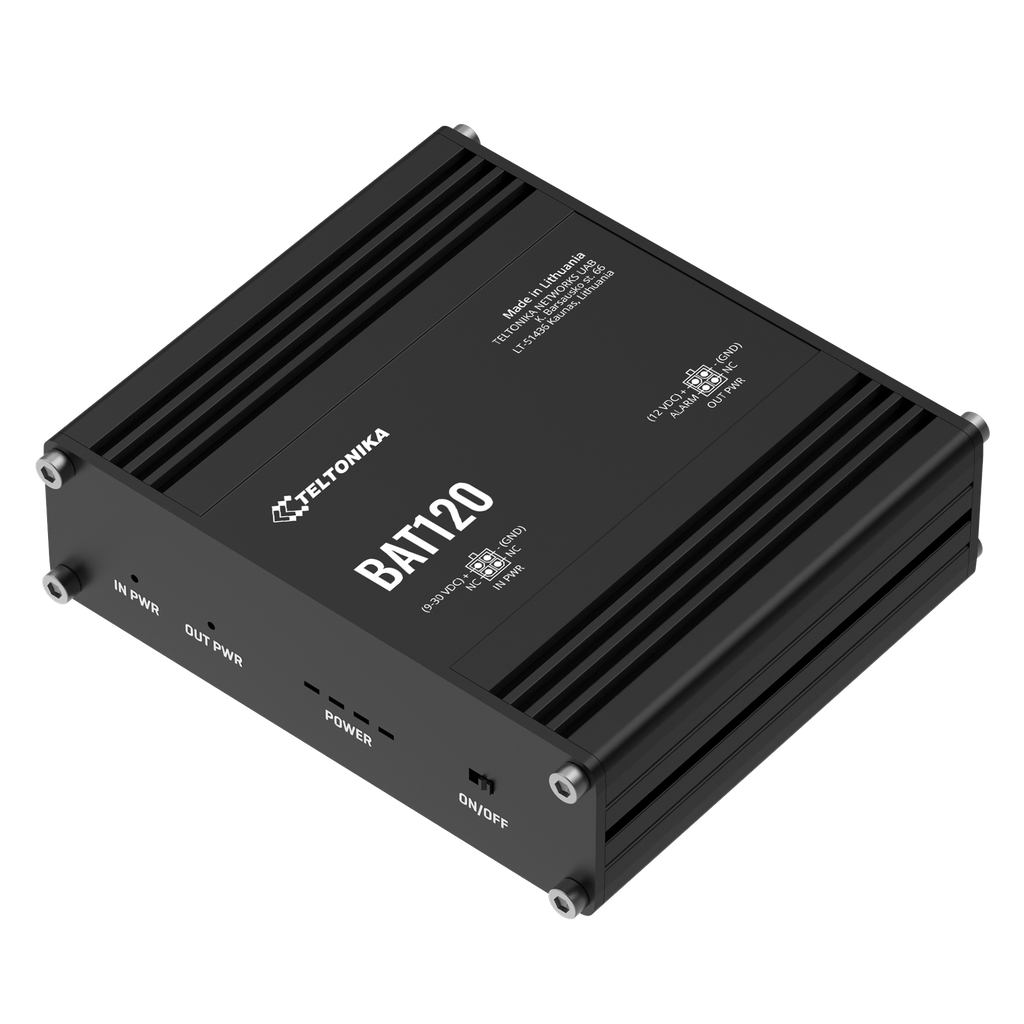 Teollinen UPS-varavirtalähde 2600 mAh / 17 Wh akku, 12 V lähtö ja enintään 22 W teho.