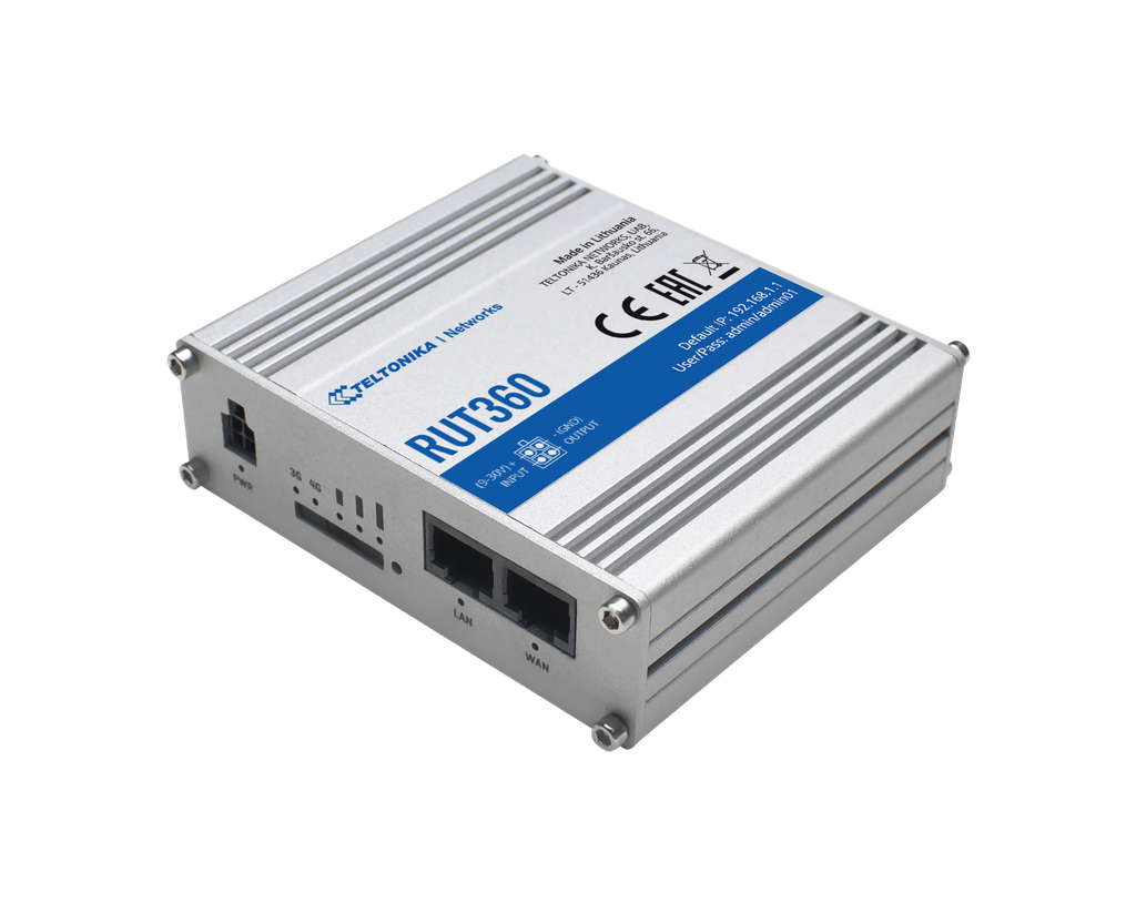 4G/LTE/WLAN -router Cat6 1 SIM slot, external antennas