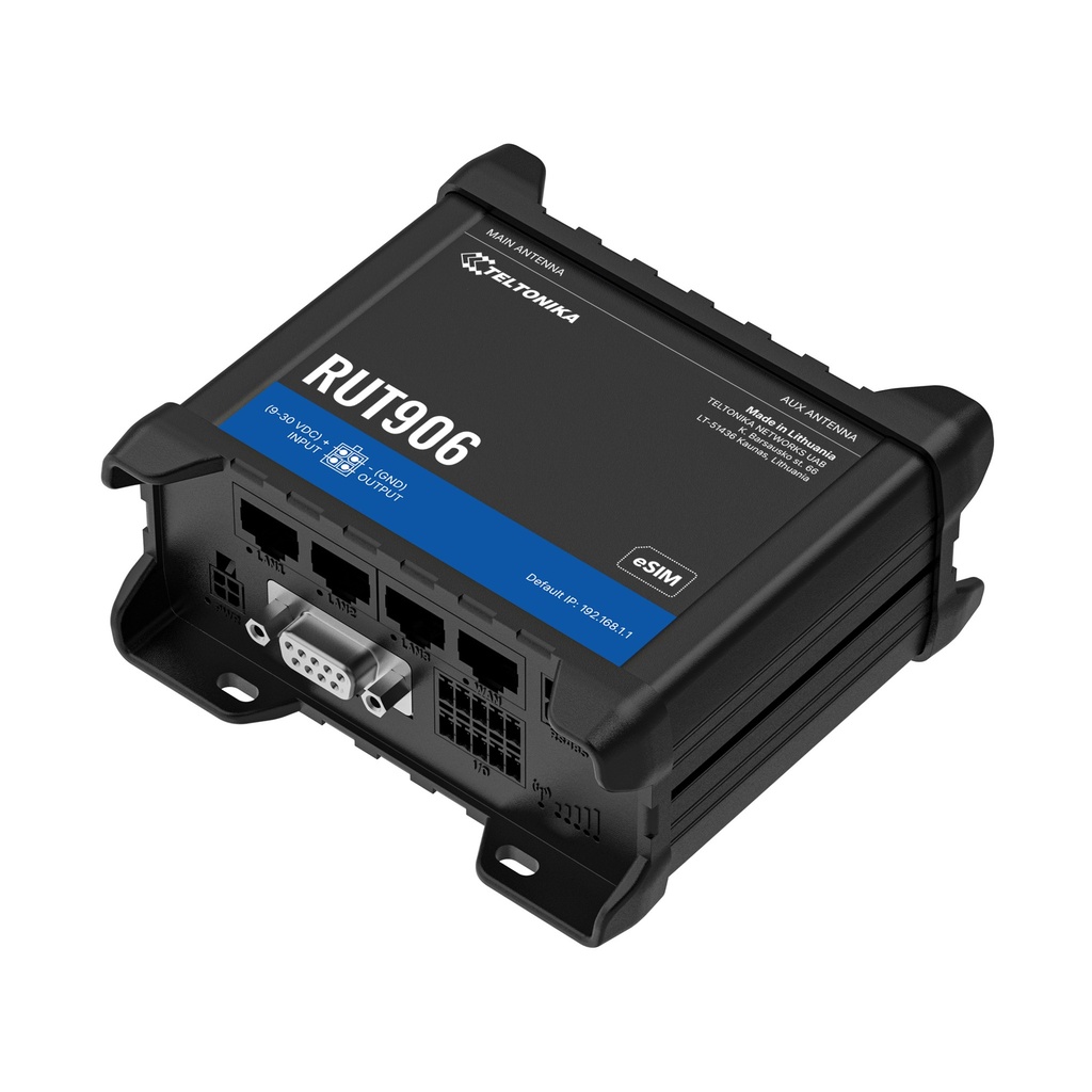 4G-reititin RS232/485 WiFi4 GPS I/O liitännät  2xSIM CAT4