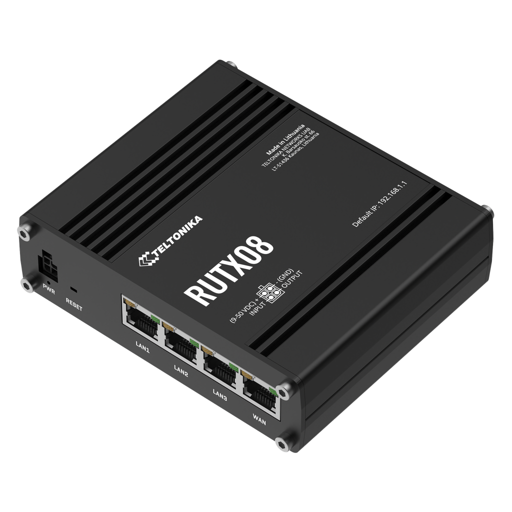 4 porttinen kytkin 1000 Mbps Firewall, RMS tuki