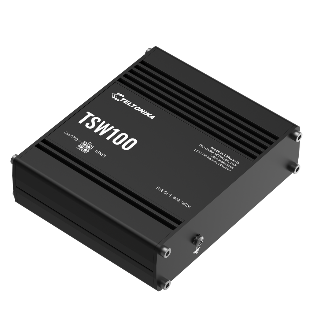 5‑porttinen 1000 Mbps PoE+ kytkin 120W teollisuuskäyttö