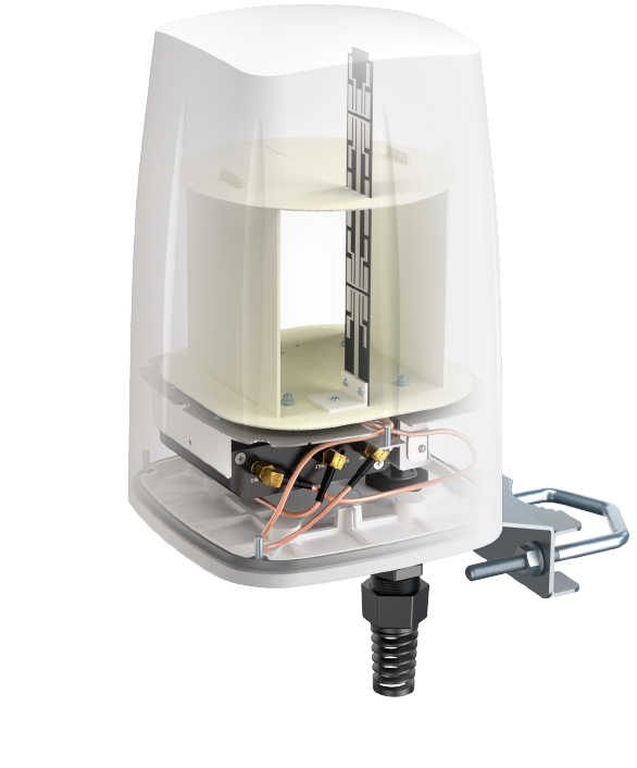 QuSpot kotelo sopii RUT200/241/260 integroitu 4G + WiFi antenni