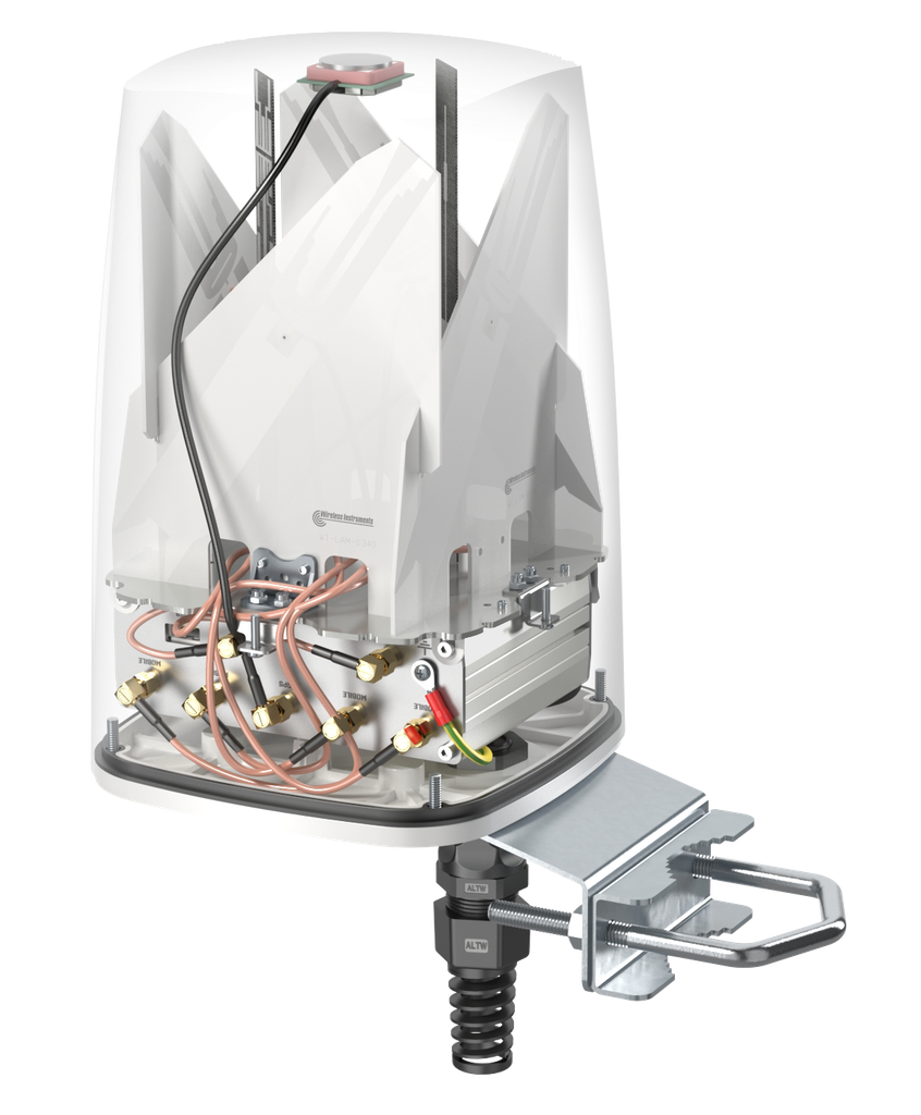 QuSpot enclosure for RUTx50 with integrated 4×4 4G/5G, GPS and WiFi antennas