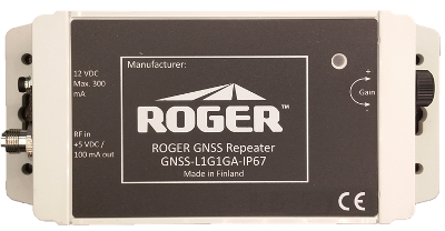 Roger GPS/GNSS/GALILEO -repeater without power supply, IP67