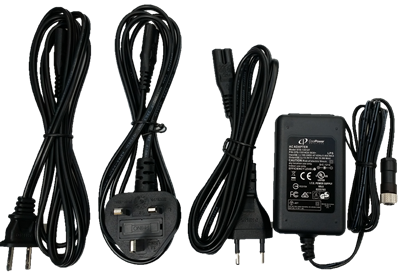 Roger nätadapter, 90–264 V AC ingång, 12 V DC / 1,6 A / 19 W utgång, M18-kontakt