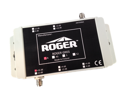 Roger GPS-linjeförstärkare, 16 dB, TNC-hona till TNC-hona, IP67