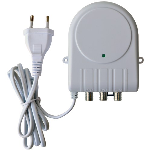 Home distribution amplifier 2 outputs 13-28 dB 47-694 MHz LTE700 filtering