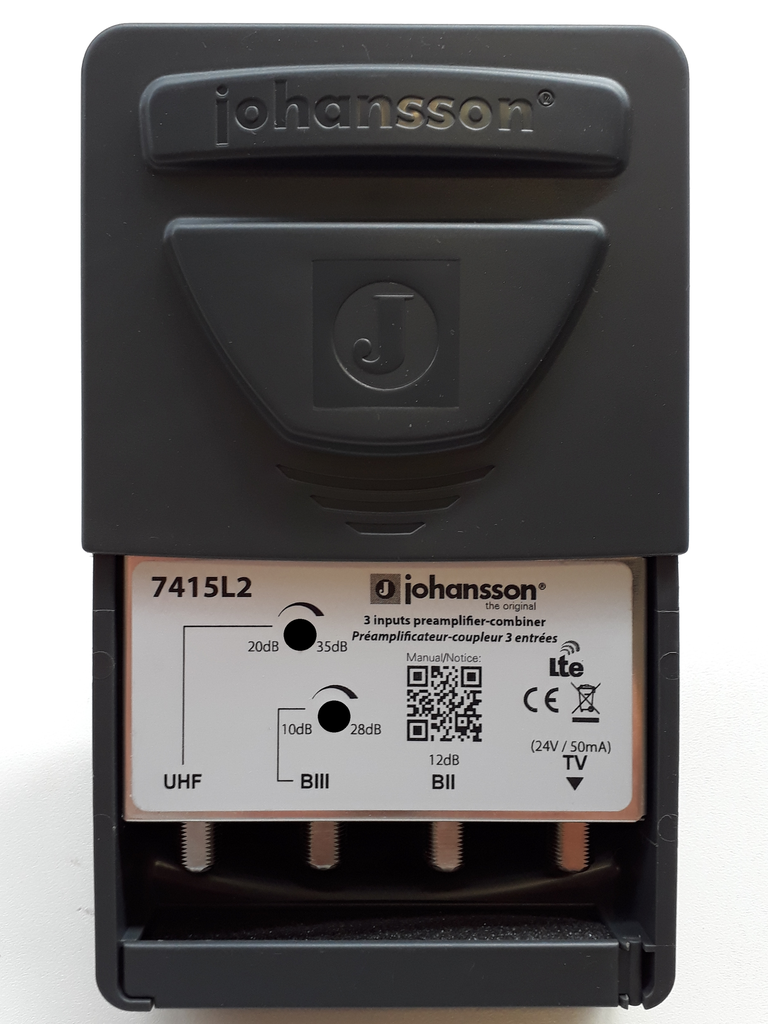 Mastförstärkare FM/V15-30 dB/U20-35 dB LTE700