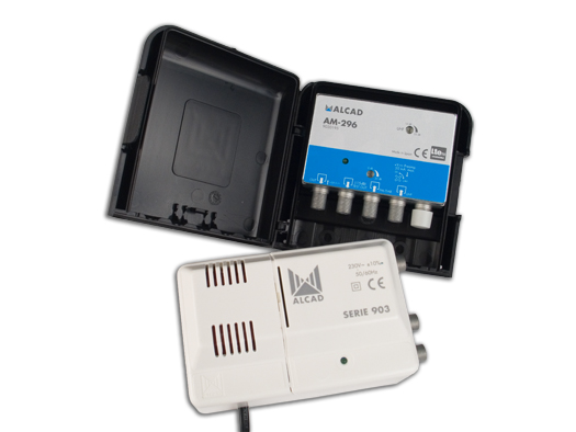 Masthead amplifier FM/UHF 20/32 dB 2 inputs +verkkol. 24 V, LTE700