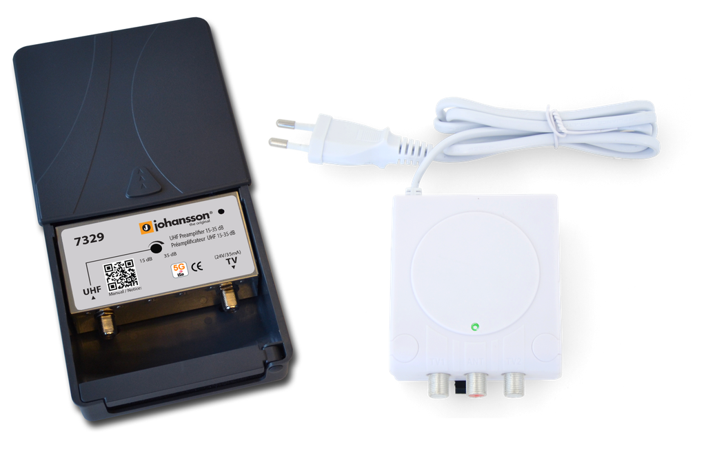 Mastovahvistin UHF 15-32 dB LTE700 +virtalähde 24 VDC