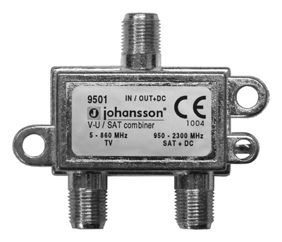 Kombinationsfilter TV/SAT DC-genomgång inomhus 5-862 (1 dB)/950-2300 MHz (2 dB)