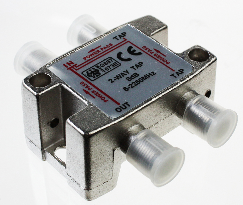Tap 1/2 5-2400 MHz 8 dB DC pass, 2-Tap