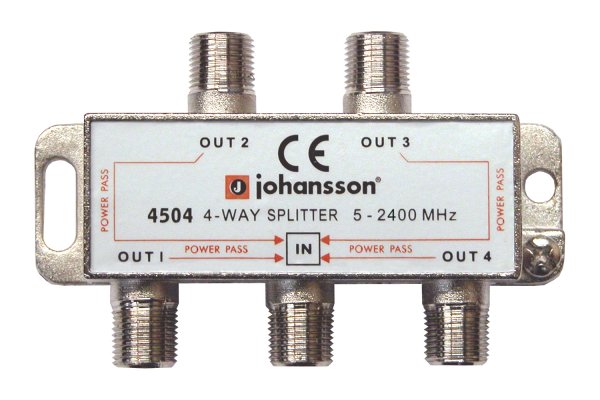 Fördelare 1/4 5-2400 MHz DC-genomgång 11 dB fördelningsdämpning