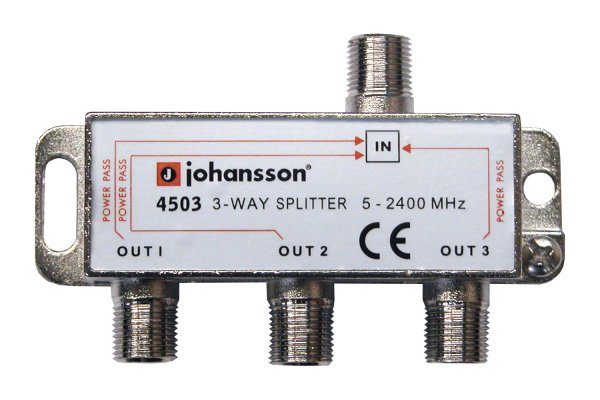 Fördelare 1/3 5-2400 MHz DC-genomgång 6,5 dB fördelningsdämpning