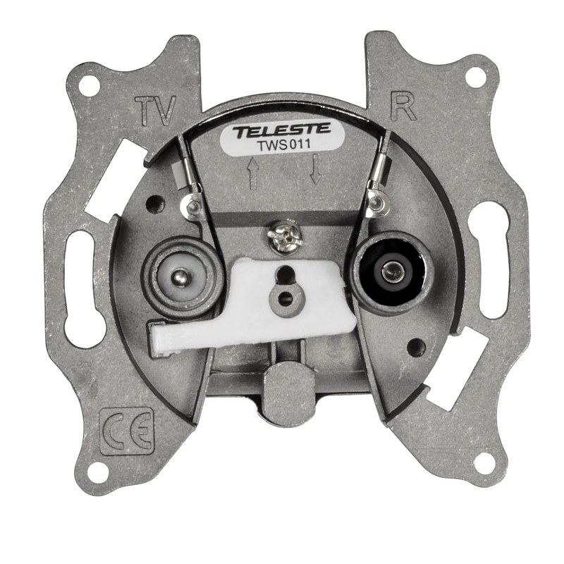 Terminal antenna outlet 1 dB 5-1750 MHz DC pass TV/RADIO