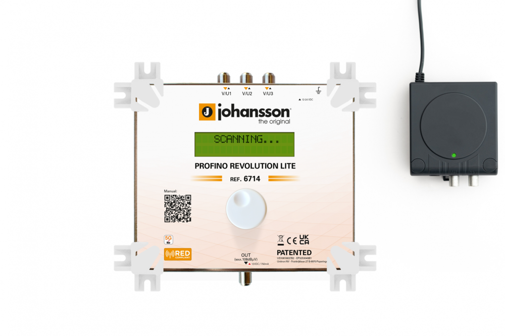 Huvudförstärkare KIT6714 Profino LITE FM/2×UHF AGC Autoscan 12 V DC