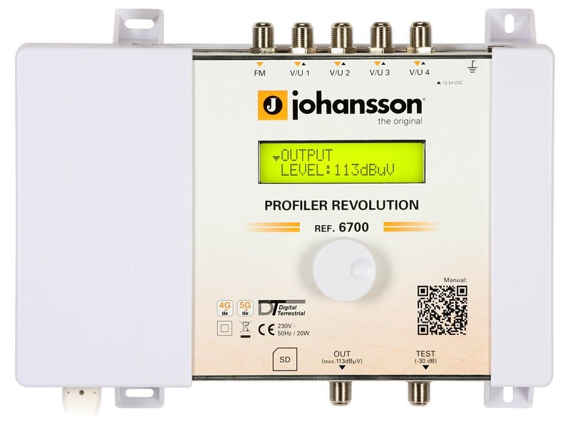 Headend amplifier Profiler FM+4×VHF/UHF AGC