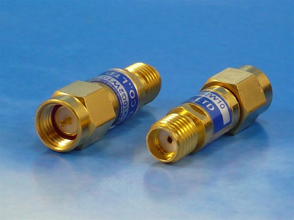 dämpare 10 GHz 2 W 10 dB, 50 Ω SMA-kontakter