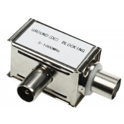 Galvanisk isolator IEC/IEC-kulma 5-1000 MHz, dämpning 2 dB