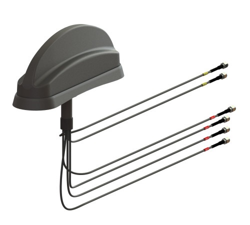 5G antenni 2x2 MiMo M2M/IOT käyttöön 4x4 WiFi MiMo GPS/GNSS musta mutterikiinnitys 3m kaapeli RG174 SMA-uros liitin