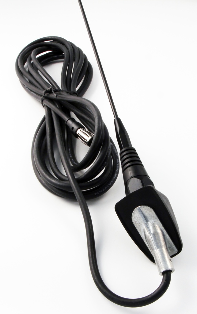 Car antenna steel one-piece 4.6 m angled