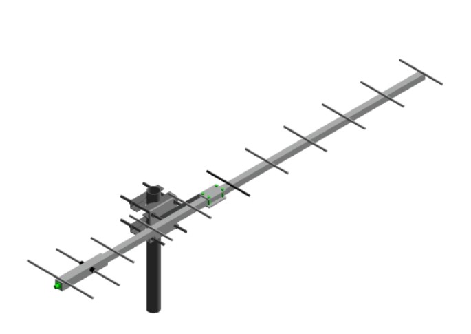 VIRVE antenna 370-390 MHz, 14 dBi N-female, includes mount AETM160-6-L
