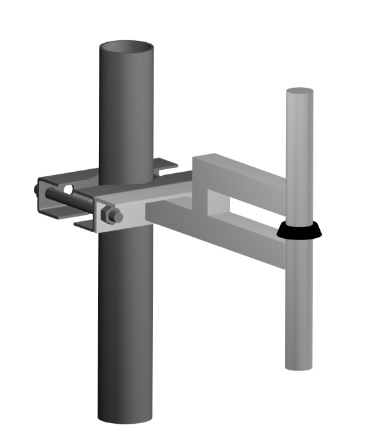 VIRVE-antenn 340-440 MHz, 4 dBi N-hona, inklusive fäste AETM160-6-L