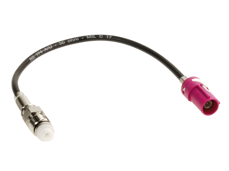 antenna adapter Fakra D Bordeaux male/FME female "phone"