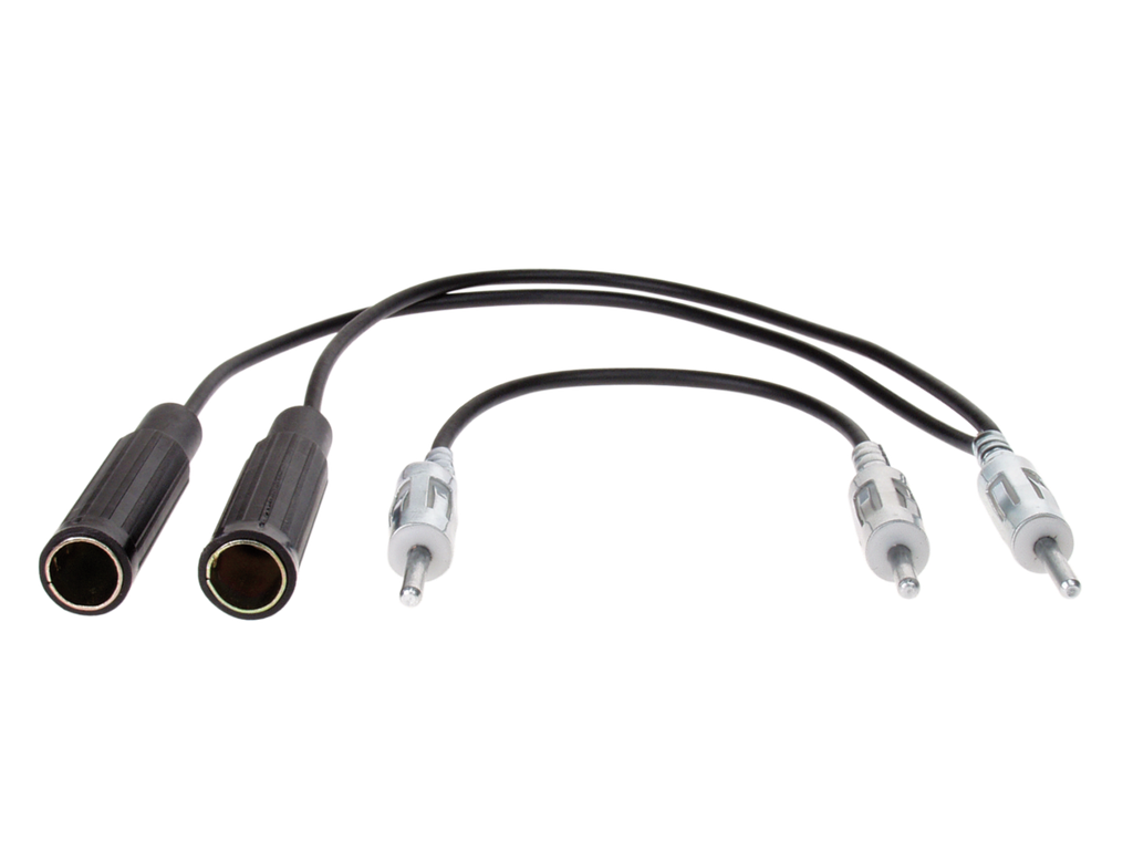 Antenna adapter DIN male/DIN male DIN male/2×DIN female