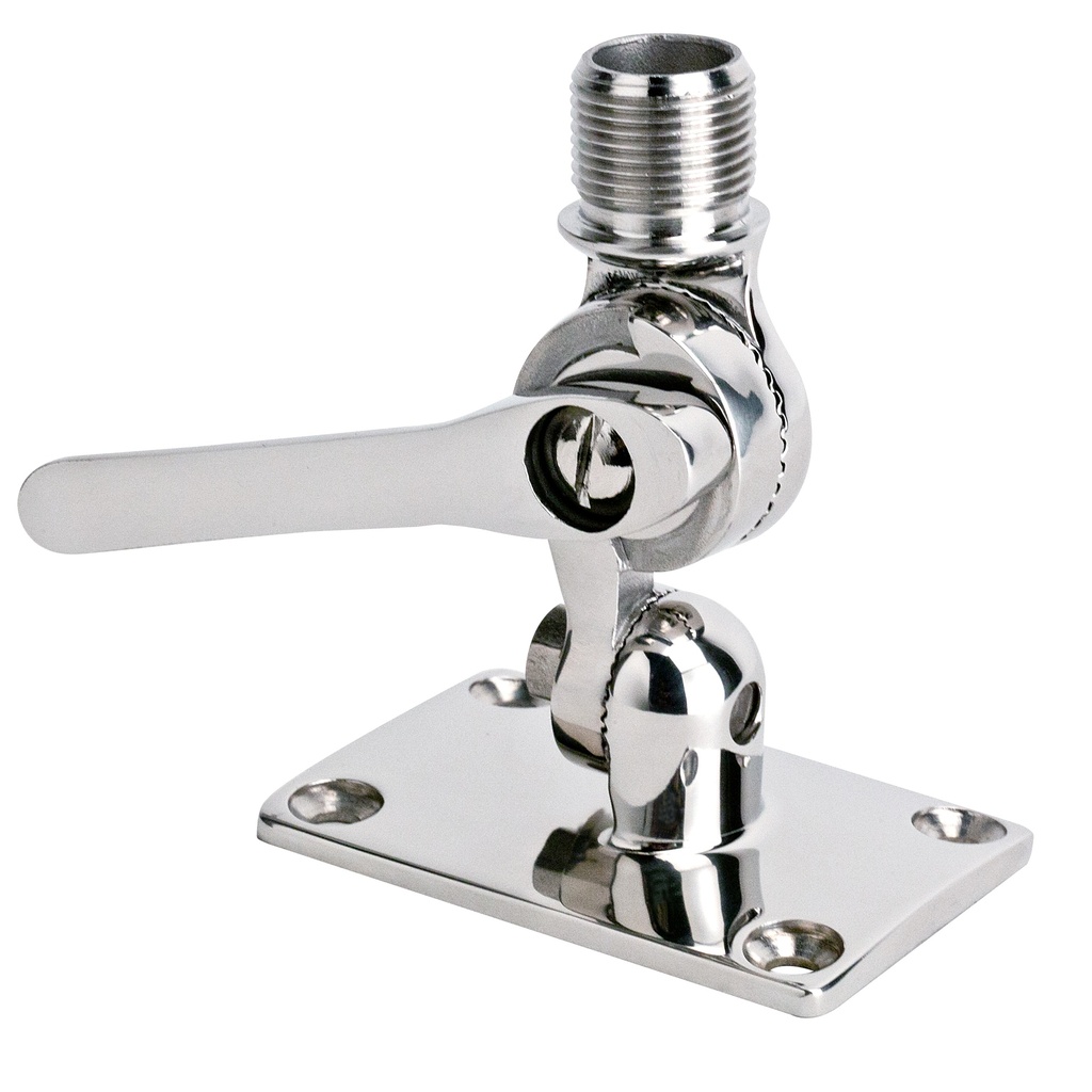 Antenna mount 4-way stainless steel lever clamp