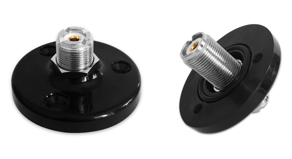 deck feed-through UHF-female/UHF-N female black